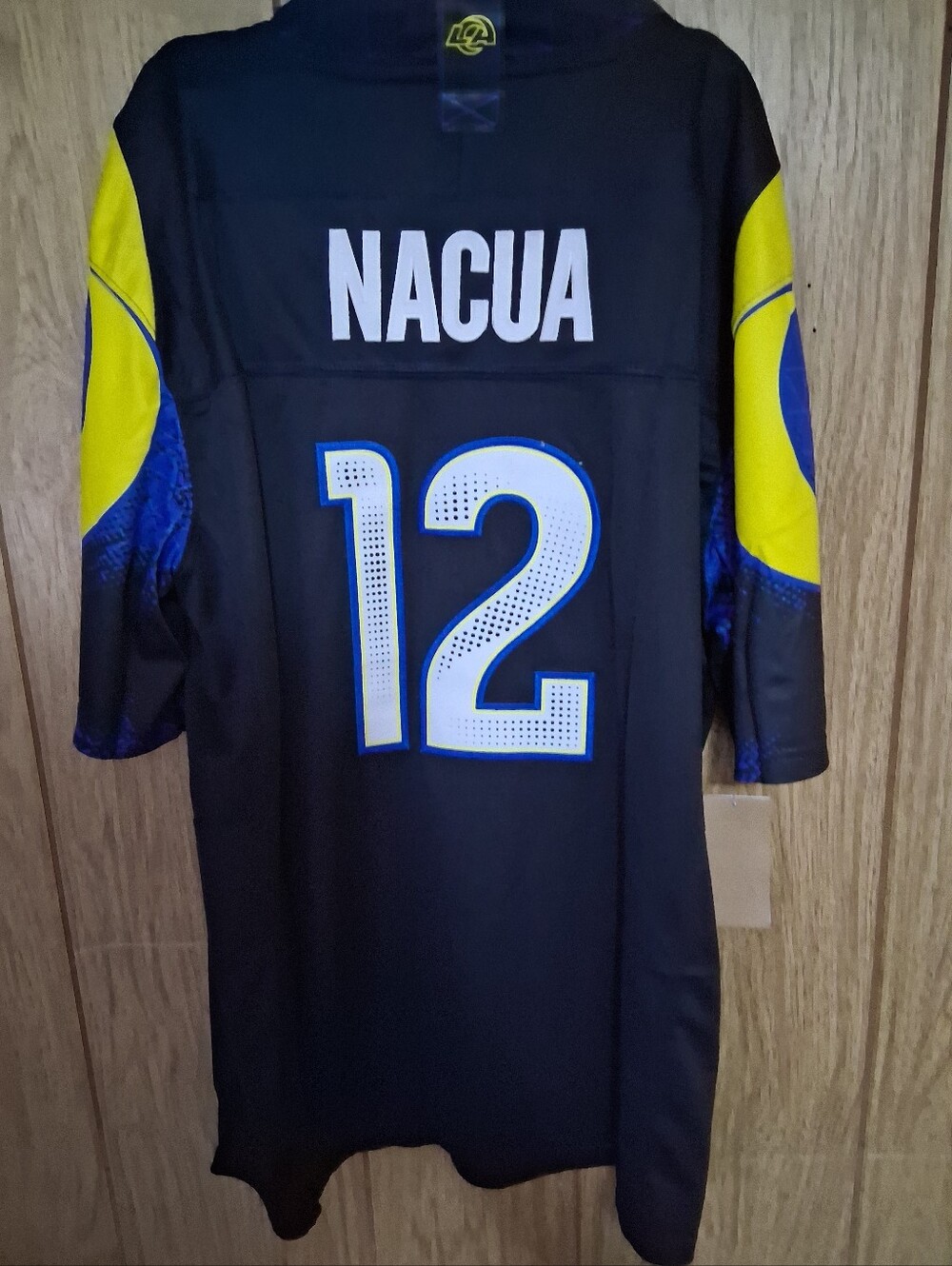 Mystery Sports Card With Puka Nacua Los Angeles Rams Large Fuse Rivalry Jersey
